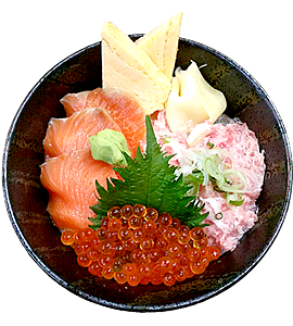ねぎとろ・サーモン・いくら丼